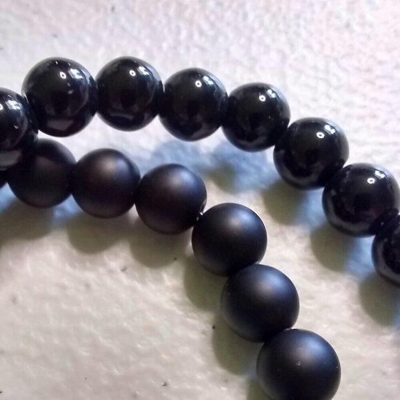 Aqua/Turquoise Colored Sea Sediment Jasper Beaded Unisex Stretch Stone Bracelet! - Picture 4 of 7